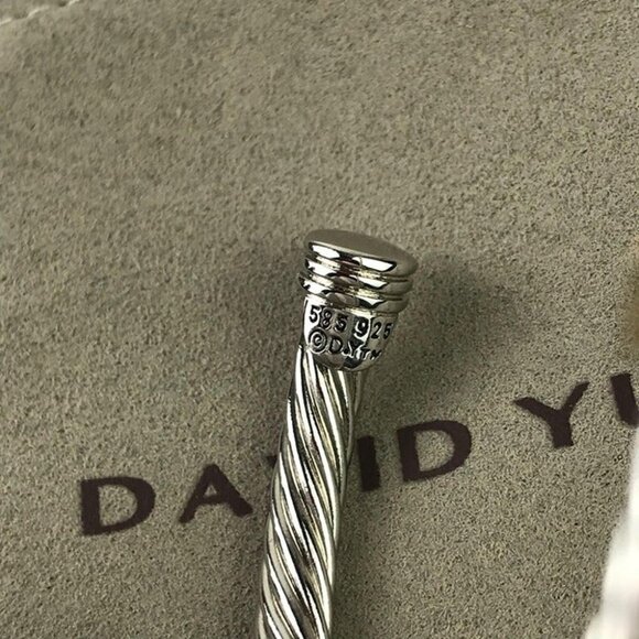 David Yurman Sterling Silver Cable Bracelet 5mm - Picture 5 of 7